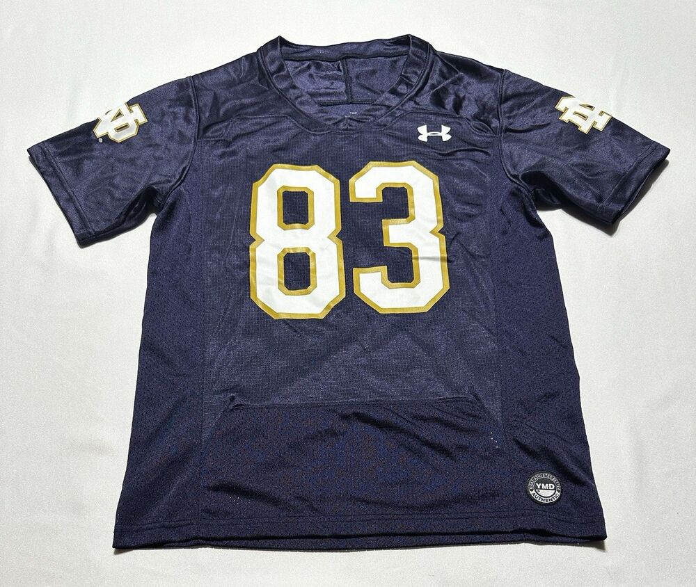 Notre Dame Fighting Irish #83 Under Armour Football Jersey Youth Medium *READ